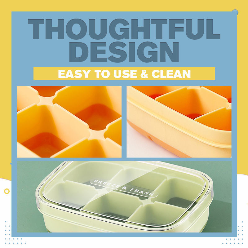 Silicone Ice Cube Mould With DIY Lid