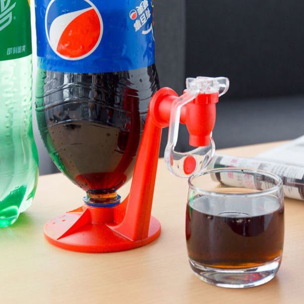 Upside Down Beverage Dispenser for Bottles