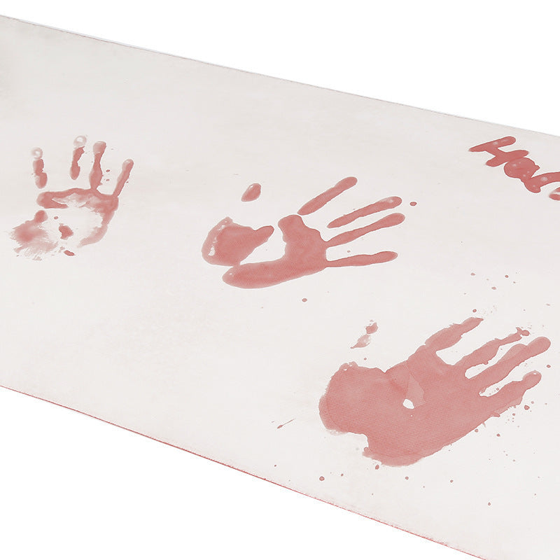 Shop Bloody Footprints Halloween Color-Changing Blood Drop Effect Foot Mat