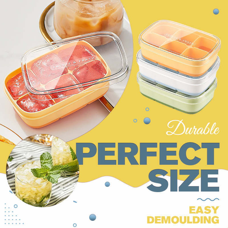 Silicone Ice Cube Mould With DIY Lid