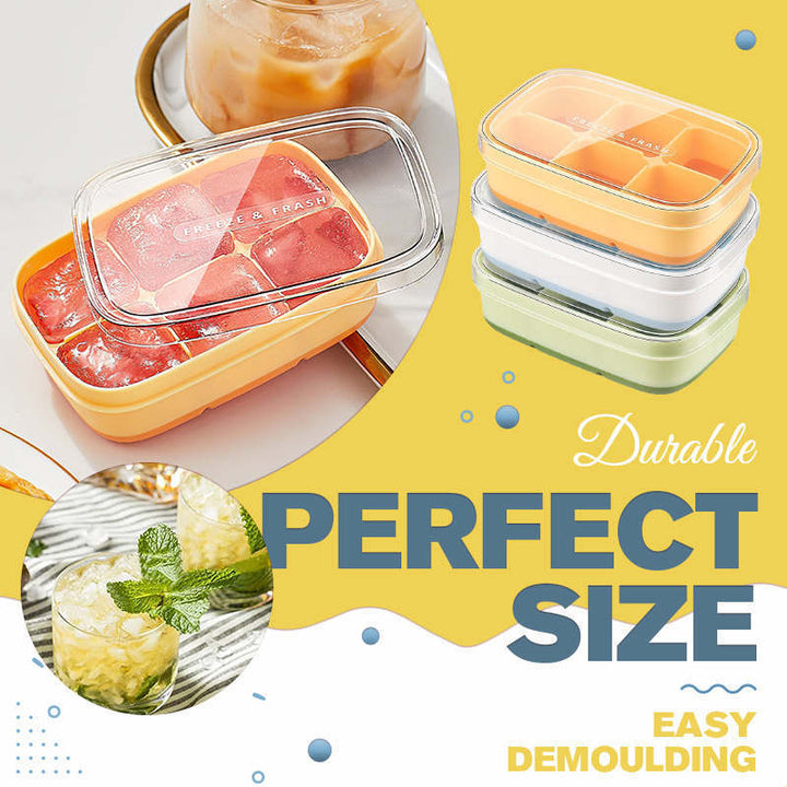 Silicone Ice Cube Mould With DIY Lid