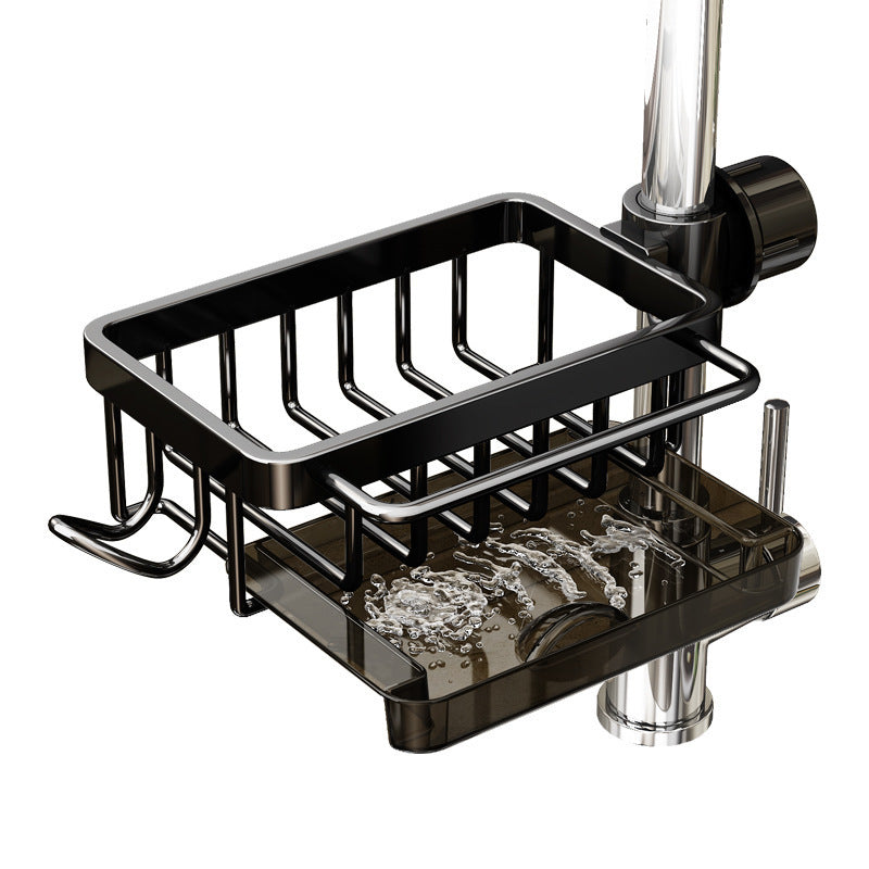 Aluminum Sink Faucet Storage Rack