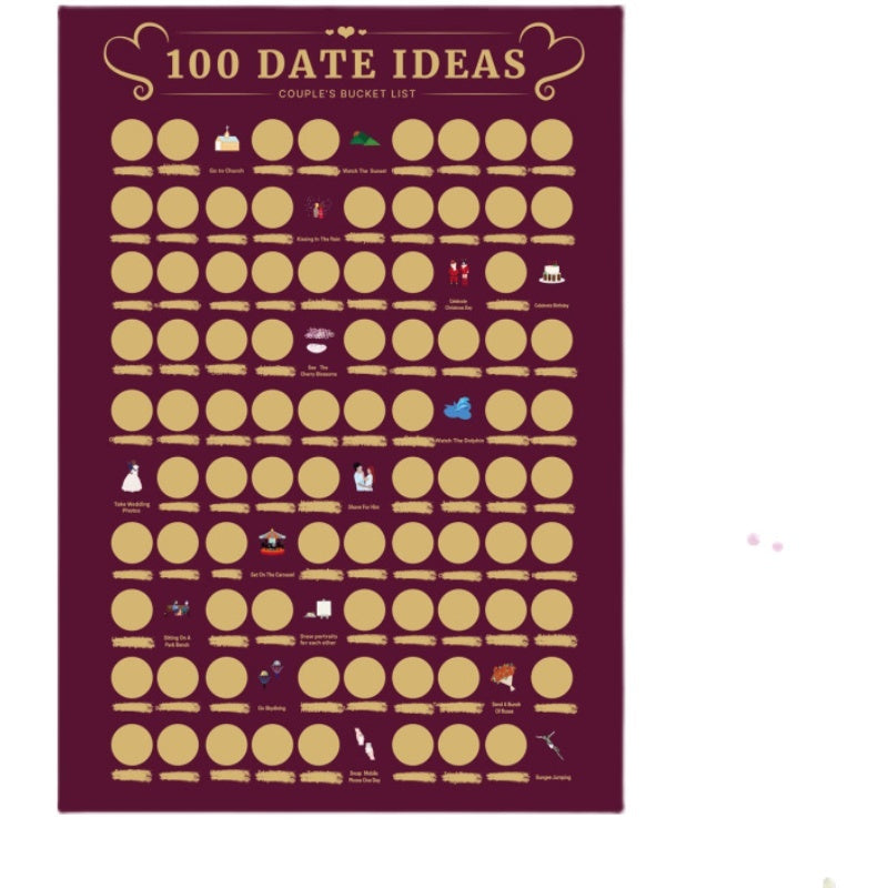 Couples Dating Scratch-Off Poster
