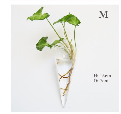 Fashion Wall Hanging Glass Flower Vase