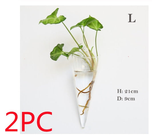 Fashion Wall Hanging Glass Flower Vase