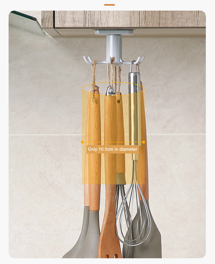 Punch-free Creative Rotatable Kitchen Storage Rack