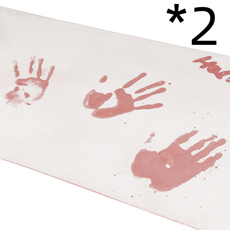 Shop Bloody Footprints Halloween Color-Changing Blood Drop Effect Foot Mat