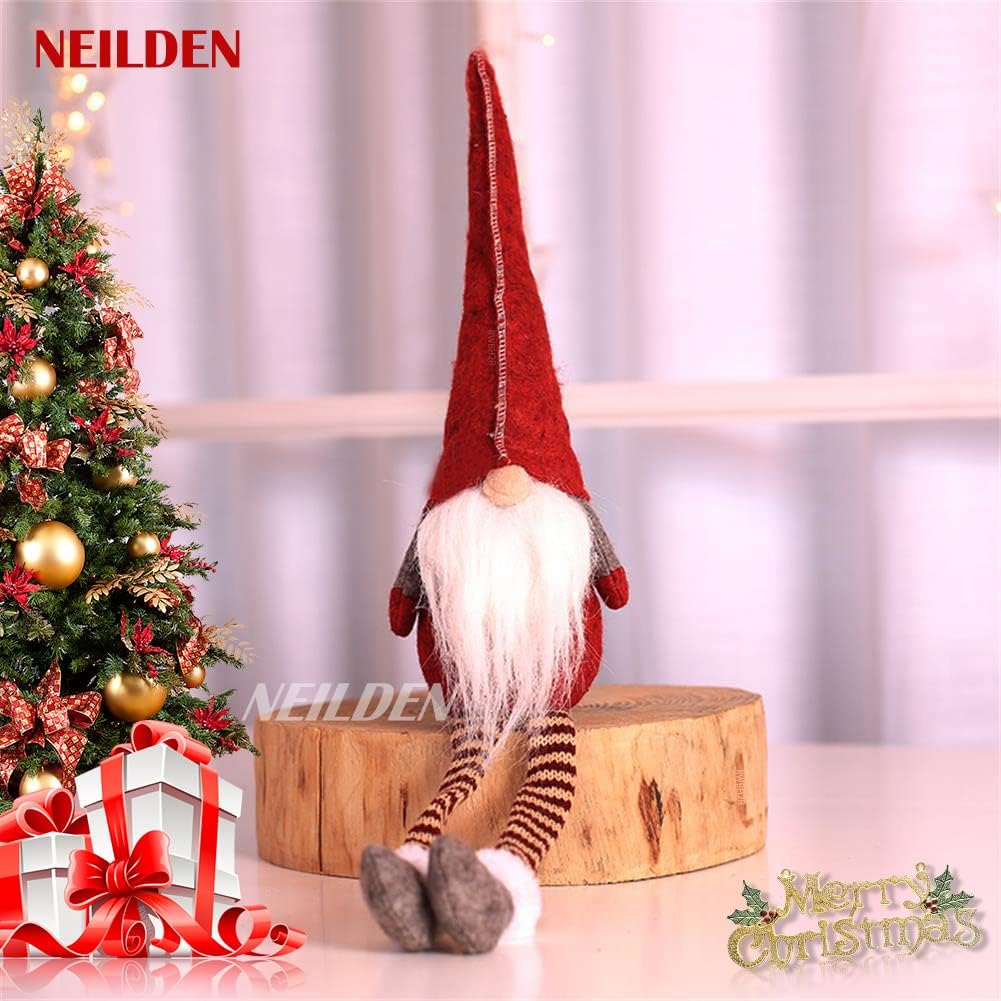 3pcs New Christmas Decoration Long Legs Rudolph Doll Christmas Children Gift Hotel mall Window Decoration