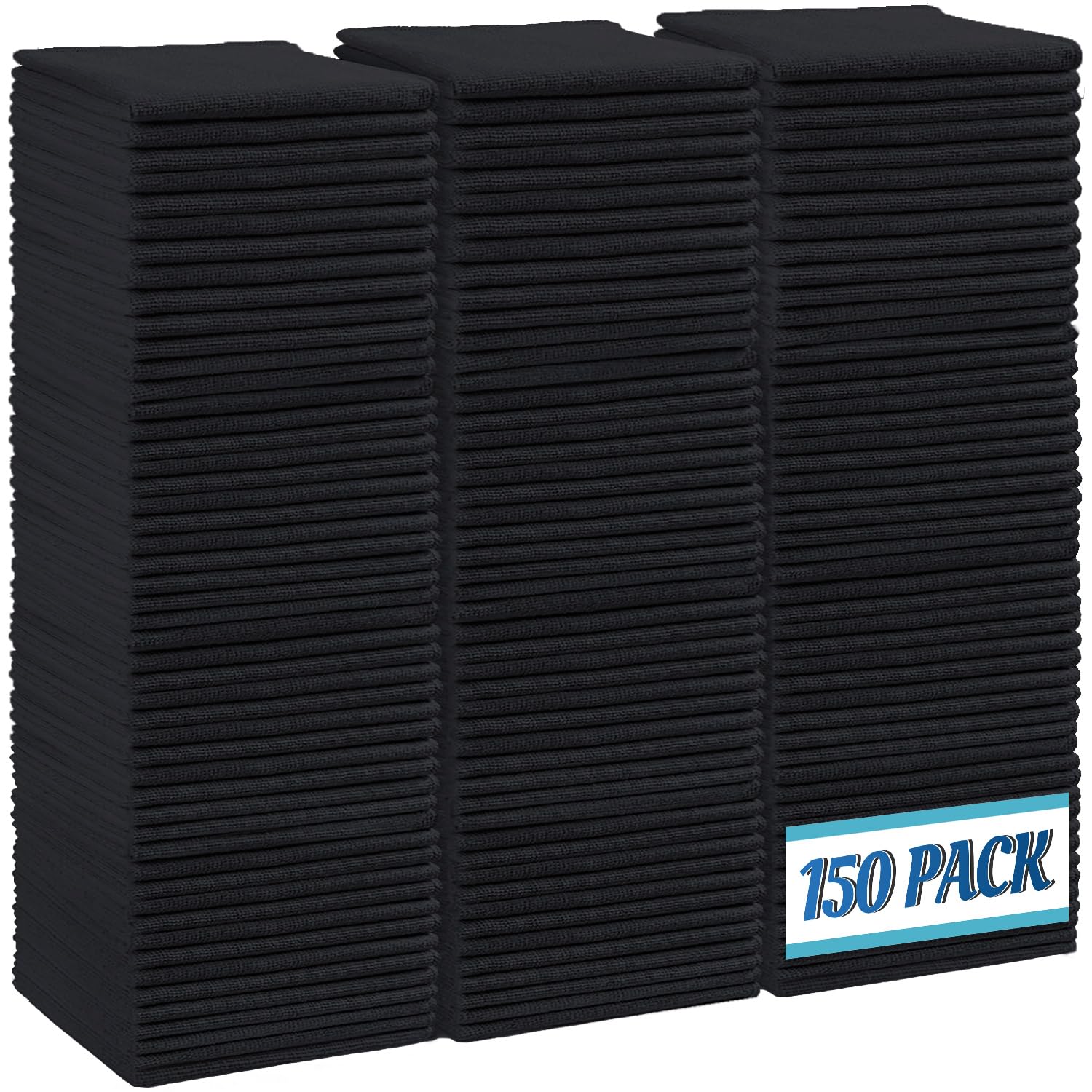 HOMEXCEL Microfiber Cleaning Cloth,12 Pack Cleaning Rags, Cleaning Towels with 4 Color Assorted, 11.5"X11.5"(Green/Blue/Yellow/Pink)