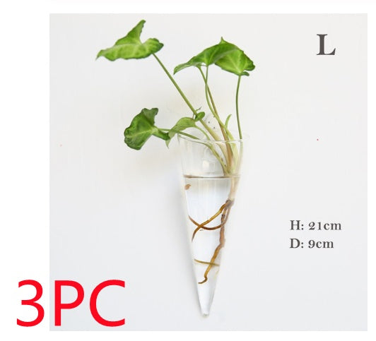 Fashion Wall Hanging Glass Flower Vase