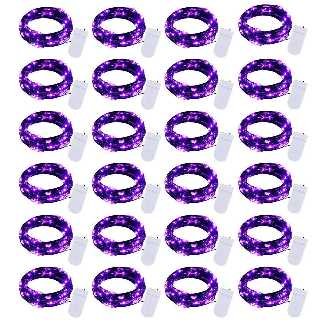 Brightown 12 Pack LED Fairy Lights Battery Operated String Lights - 7ft 20LED Waterproof Silver Wire Firefly Starry Moon Lights for DIY Crafts Wedding Table Centerpieces Party Bedroom Christmas