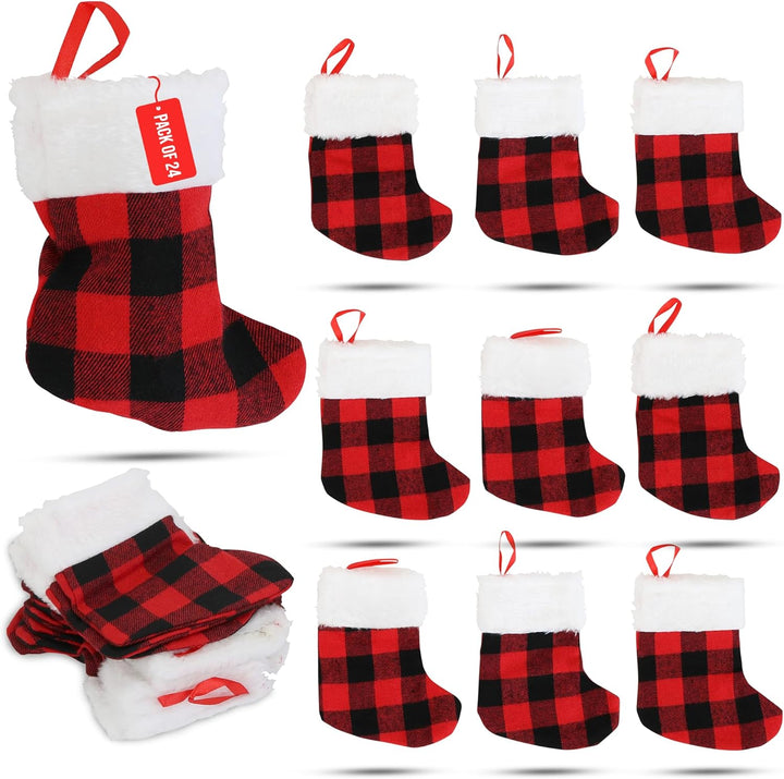 Iconikal 24-Pack Mini Christmas Stockings