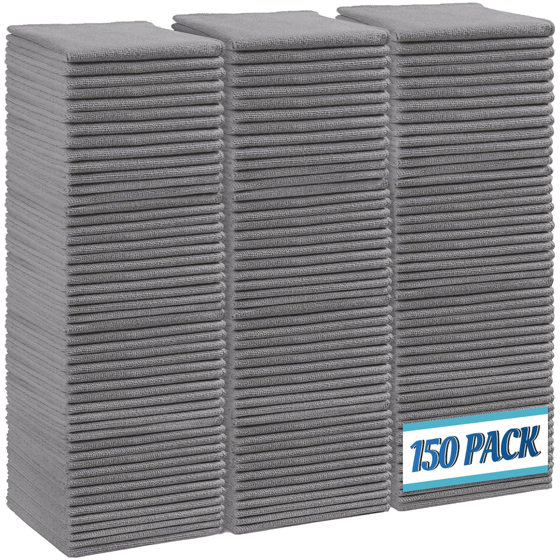 HOMEXCEL Microfiber Cleaning Cloth,12 Pack Cleaning Rags, Cleaning Towels with 4 Color Assorted, 11.5"X11.5"(Green/Blue/Yellow/Pink)