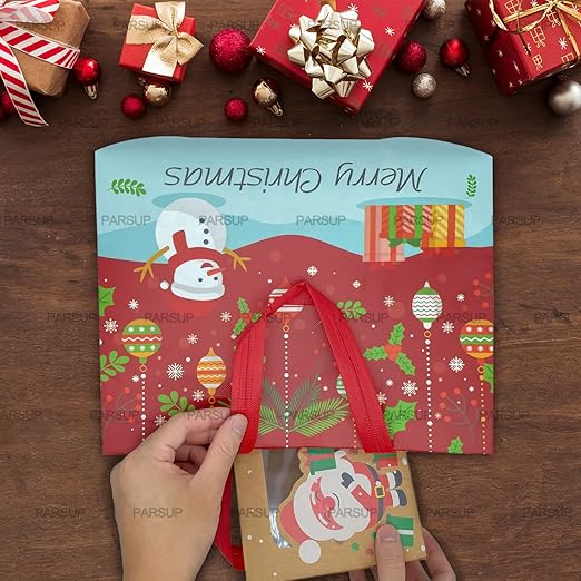 Multifunctional Non-Woven Tote Treat Christmas Bags with Handles