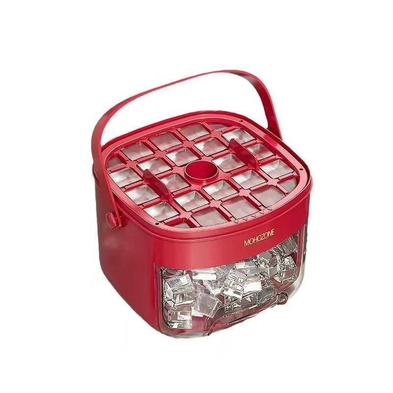 Press-type Convenient Outdoor Portable Ice Tray Large Capacity Ice Bucket