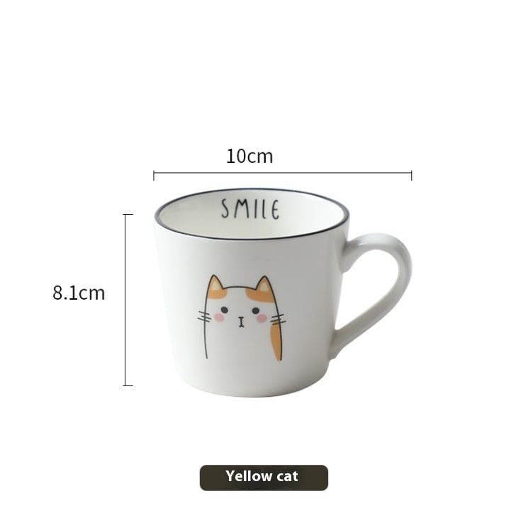 Cartoon Cat Ceramic Coffee Mug