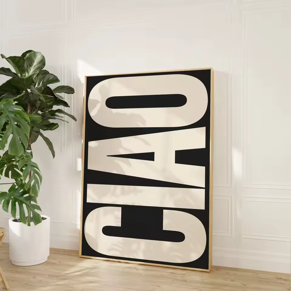 Retro OH HI and CAIO, Modern Typography Canvas Print