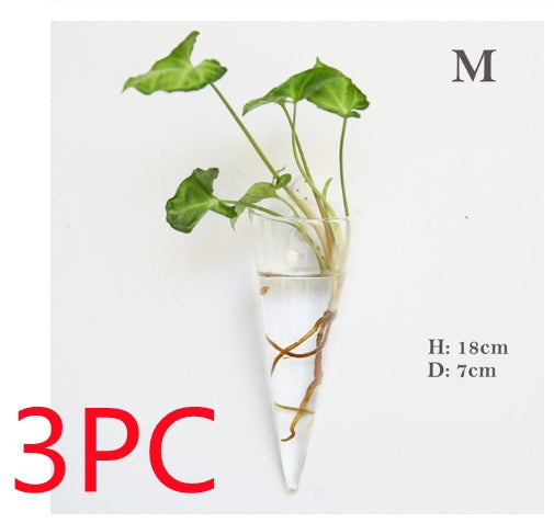 Fashion Wall Hanging Glass Flower Vase