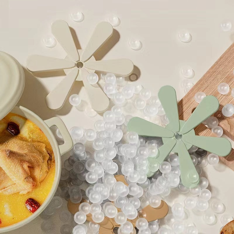 4pcs Silicone Mat Dishes Insulation Pad Tree Shape