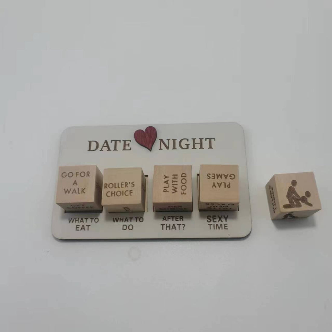 Wooden Date Night Dice