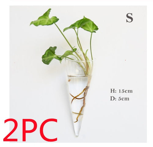 Fashion Wall Hanging Glass Flower Vase